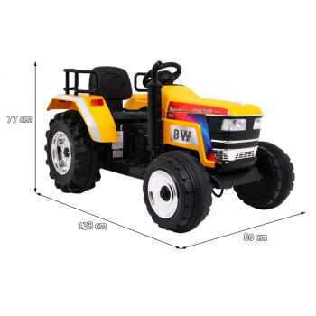 Traktor Blazin BW na akumulator Żółty + Pilot + Wolny Start + Dźwięki Światła